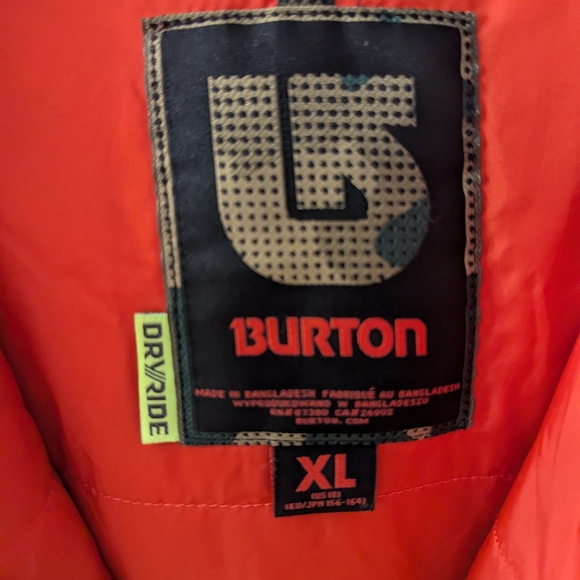 Burton Winter Coat YOUTH XL - Picture 3 of 6